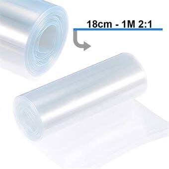 Gaine Thermorétractable transparente pour batterie - 180mm x 1M