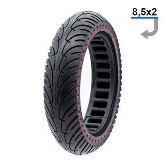 Pneu plein ultraléger 8,5x2-6,1/B34 - points rouges