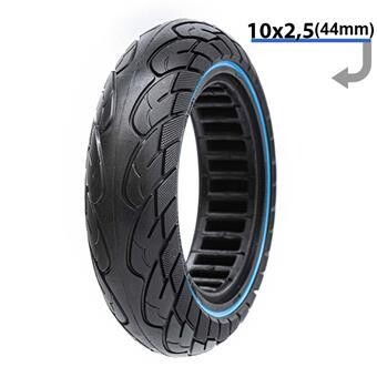Pneu plein ultraléger 10x2,5-6,1/B44 - ligne bleue