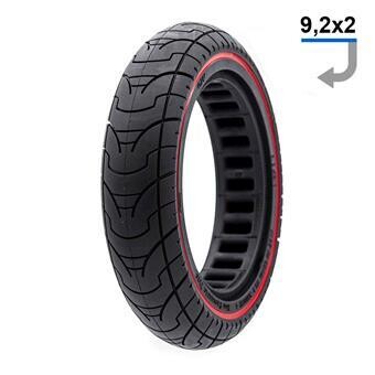 Pneu plein ultraléger 9,2x2-6,1/B34 - ligne rouge