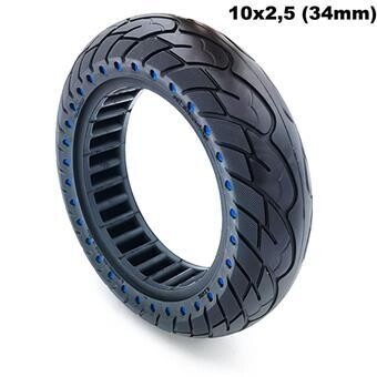 Pneu plein ultraléger 10x2,5-6,1/B34 - points bleus