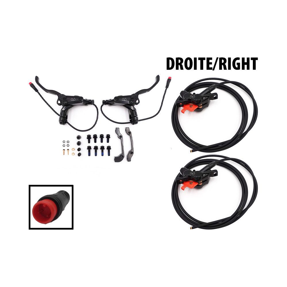 Kit Freins Hydrauliques 4 Pistons Connecteur Etanche (2 Etriers Droit)