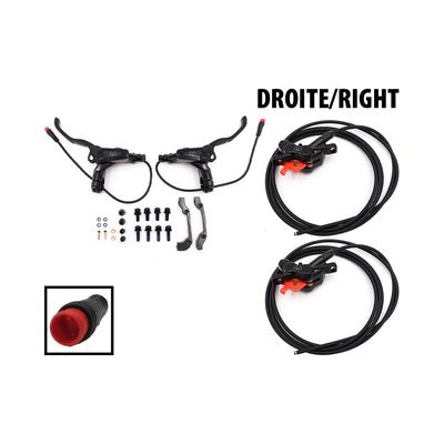 Kit Freins Hydrauliques 4 Pistons Connecteur Etanche (2 Etriers Droit)