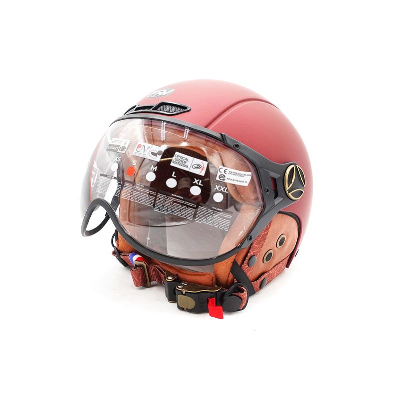 Casque JET FRV bordeaux mat (taille XS à XXL) (S)