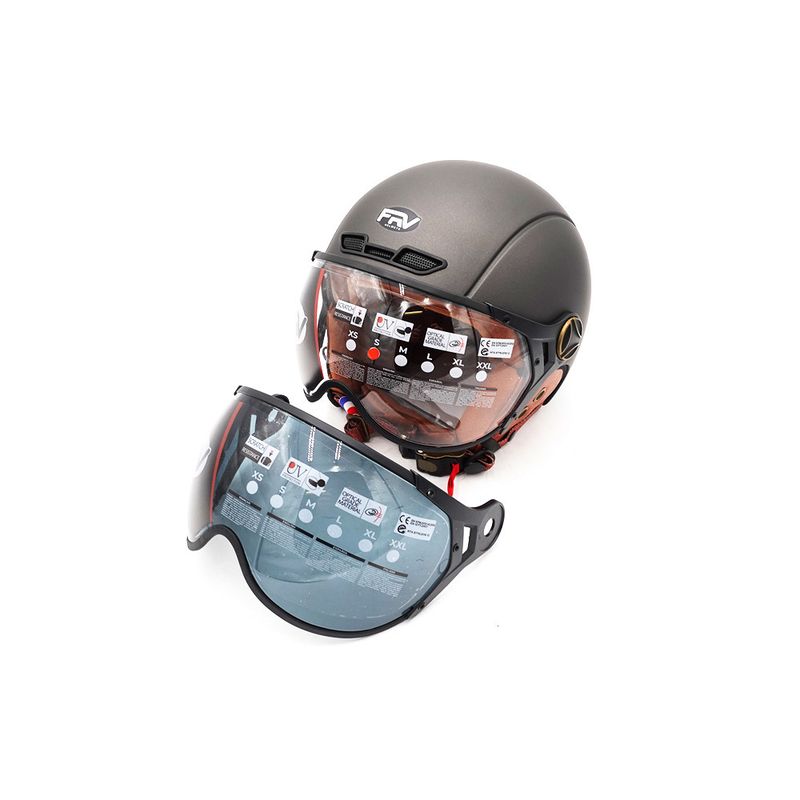 Casque JET FRV Gris graphite Mat (taille XS à XXL) (S)