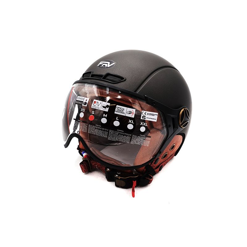 Casque JET FRV Gris graphite Mat (taille XS à XXL) (XXL)