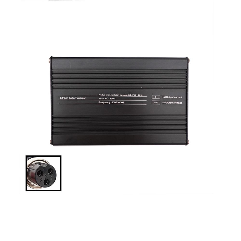 Chargeur rapide 52V-58V 5A prise GX16