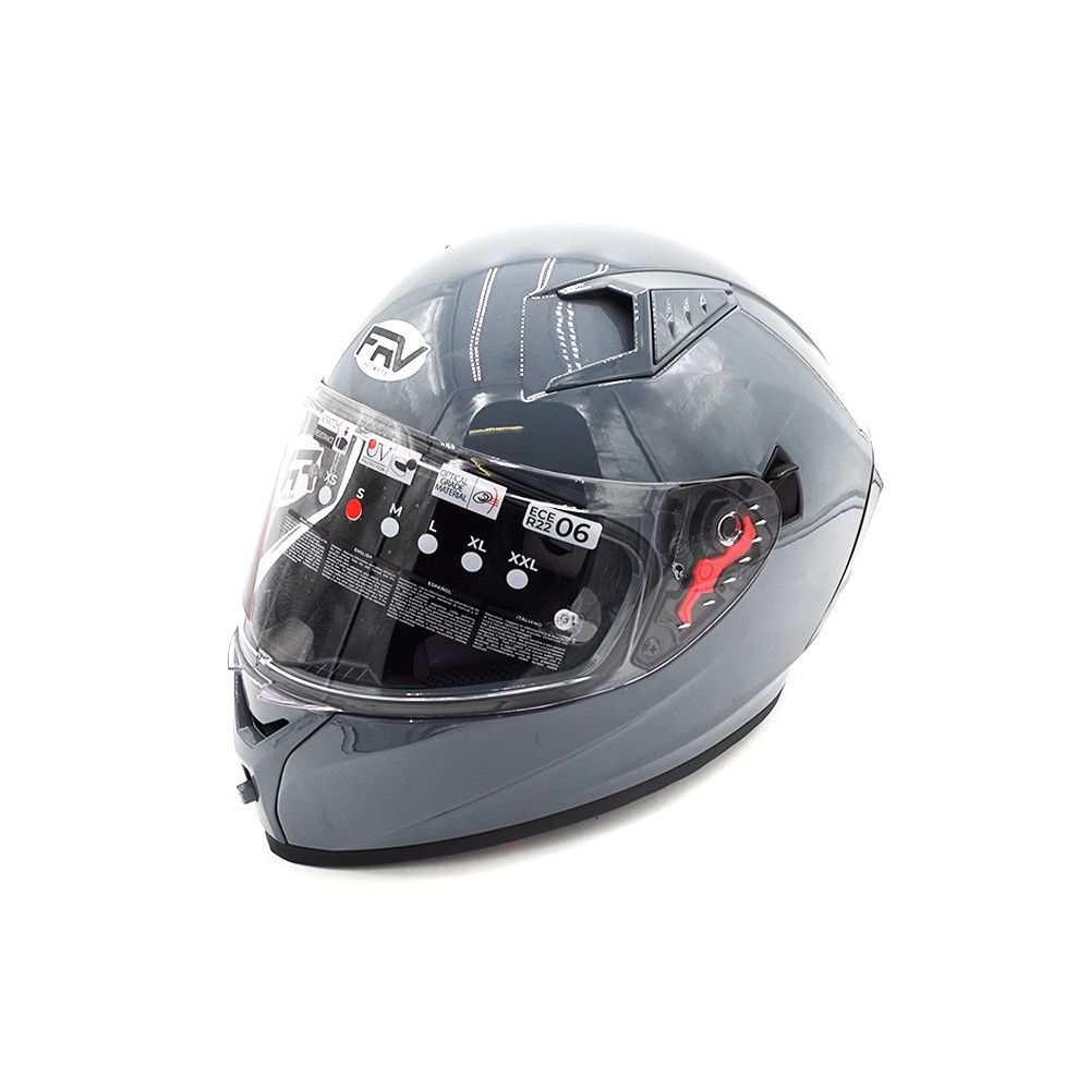 Casque intégral FRV gris (taille S à XL) (XL)
