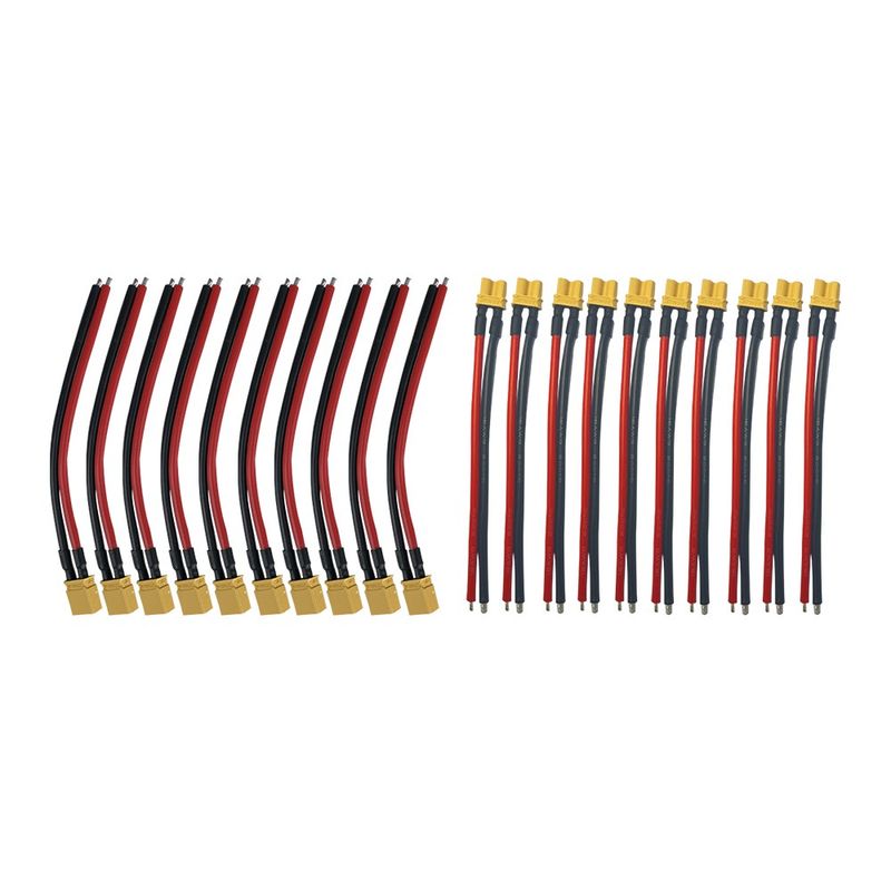 Pack Prises XT30 Avec Cables  X10 males + X10 femelles