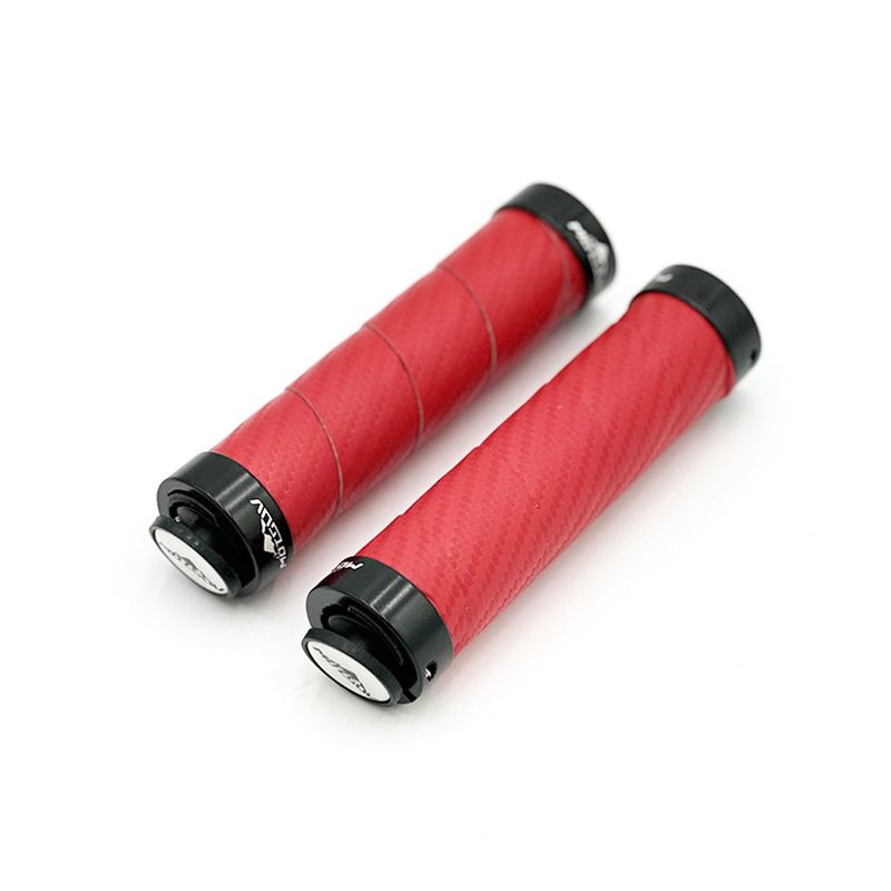 Poignées style carbone bleu/noir/rouge (Rouge)