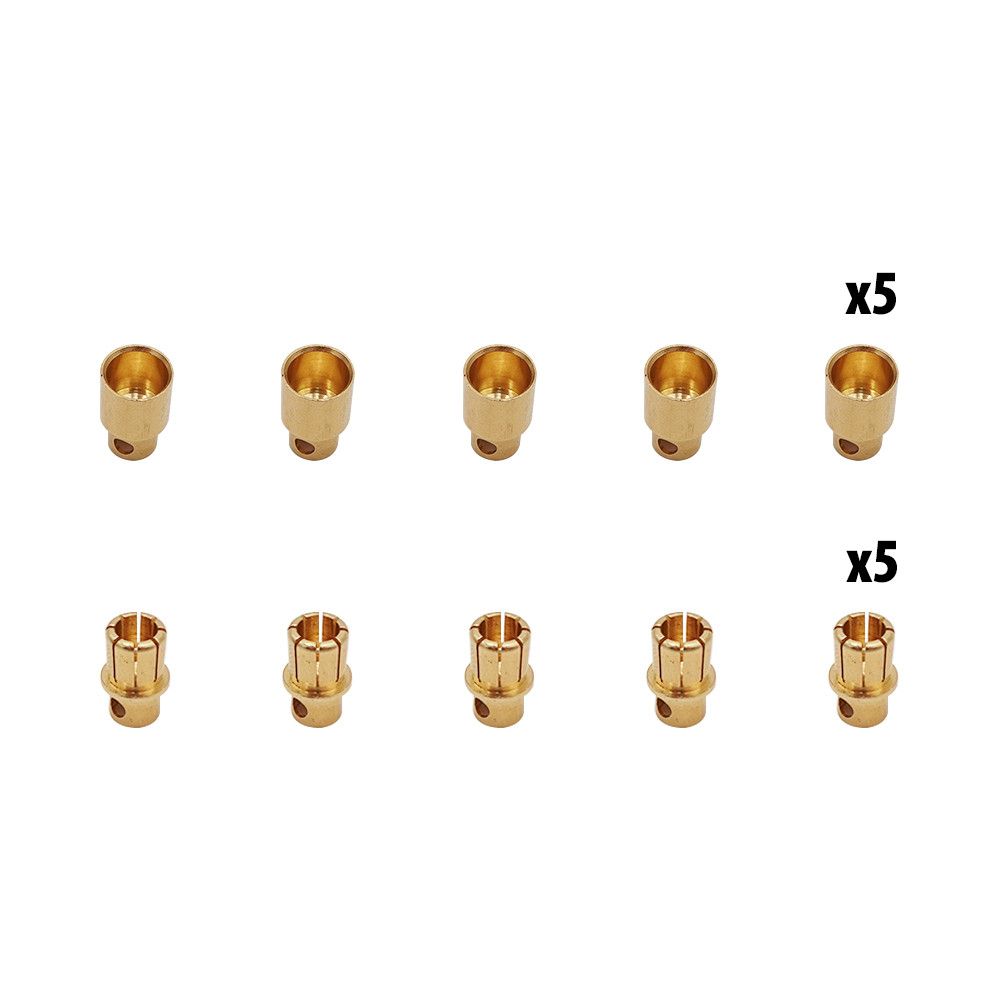 Connecteurs banane 8mm x10 pcs (5 male + 5 femelles)