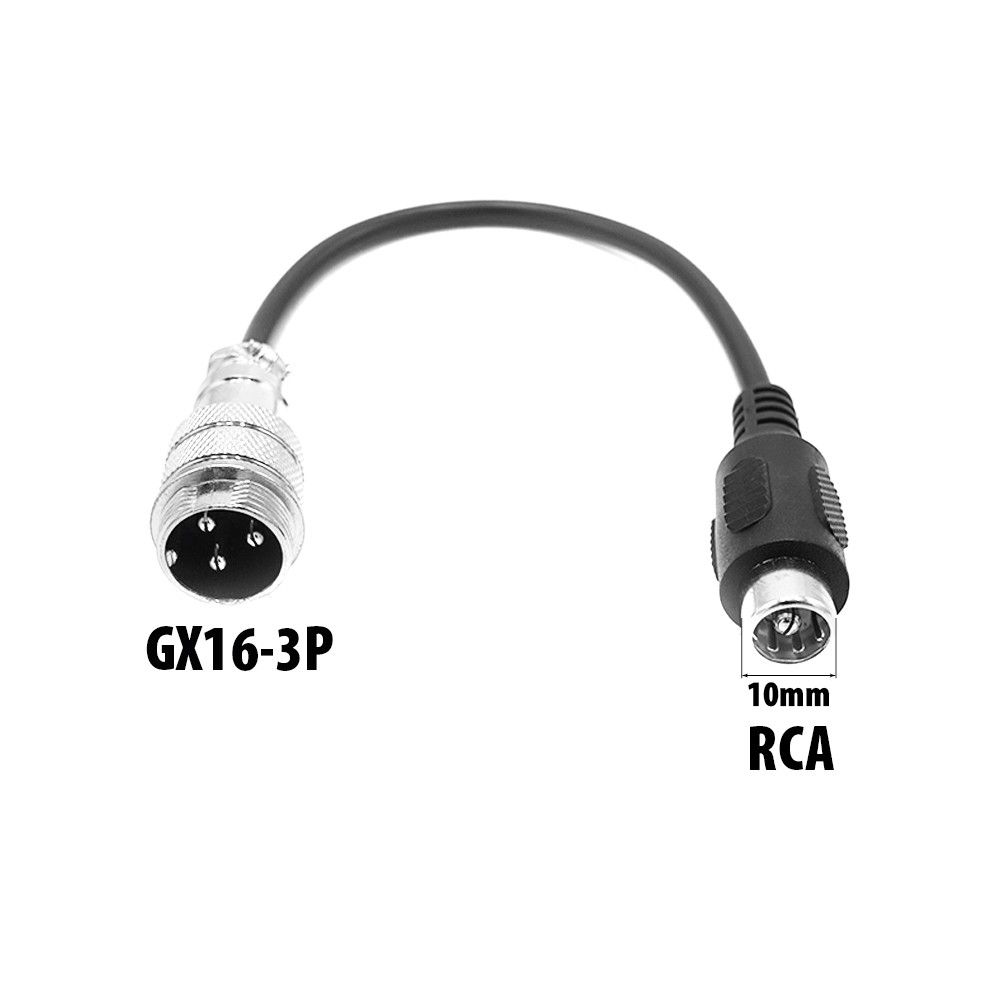 Adaptateur GX16-3P vers RCA 10mm Adaptateur GX16-3P vers RCA 10mm