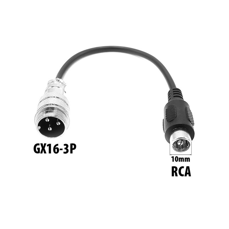 Adaptateur GX16-3P vers RCA 10mm