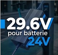 Chargeur trottinette 29.6V pour batterie 24V
