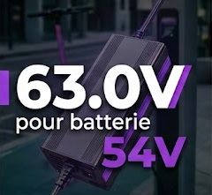 Chargeur trottinette 63.0V pour batterie 54V