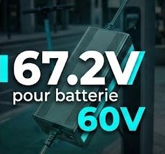 Chargeur trottinette 67.6V pour batterie 60V