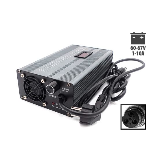 Chargeur rapide 60V / 67V 1-10A GX16-3P