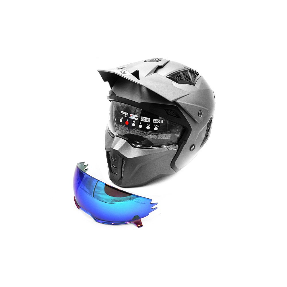 Casque street FRV gris métallique mat (taille S à XL) (M) Casque street FRV gris métallique mat (taille S à XL) (M)