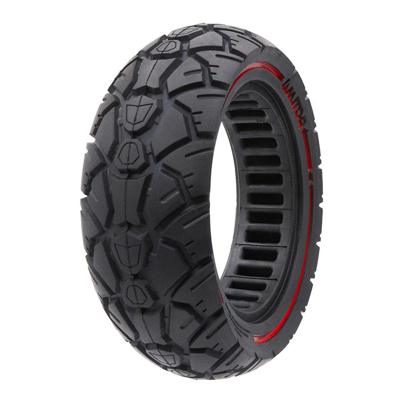 Pneu plein 10x3,0/255x80 (80/65-6) rouge [Amitor]