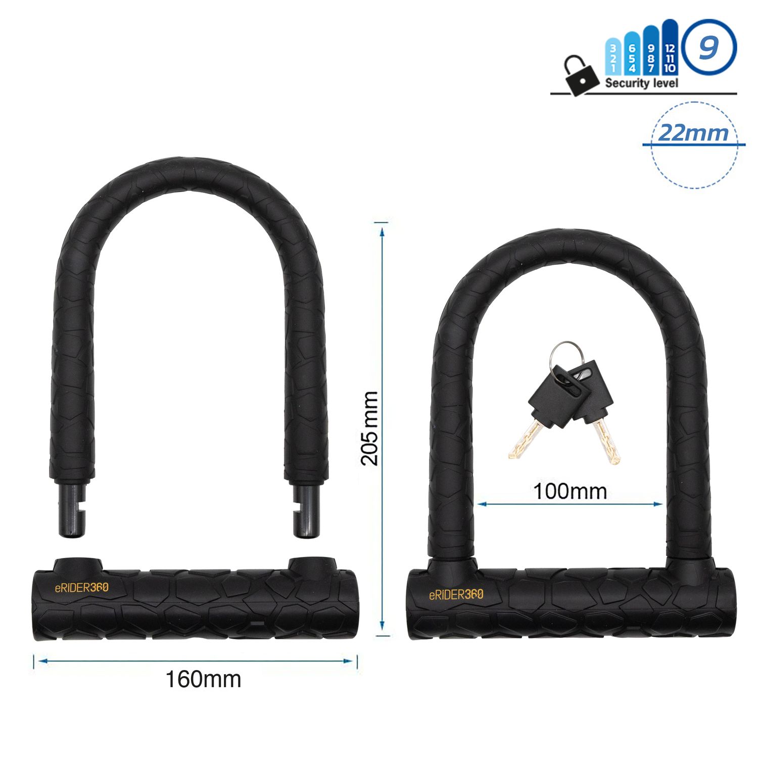 Antivol U à clé - LCK-009