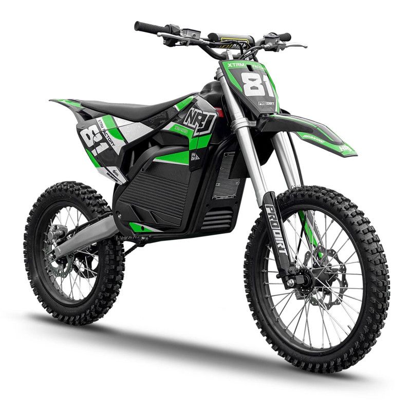 Motocross électrique XTRM 81 NRJ 7000W 72V roues 19/16 Vert Motocross électrique XTRM 81 NRJ 7000W 72V roues 19/16 Vert