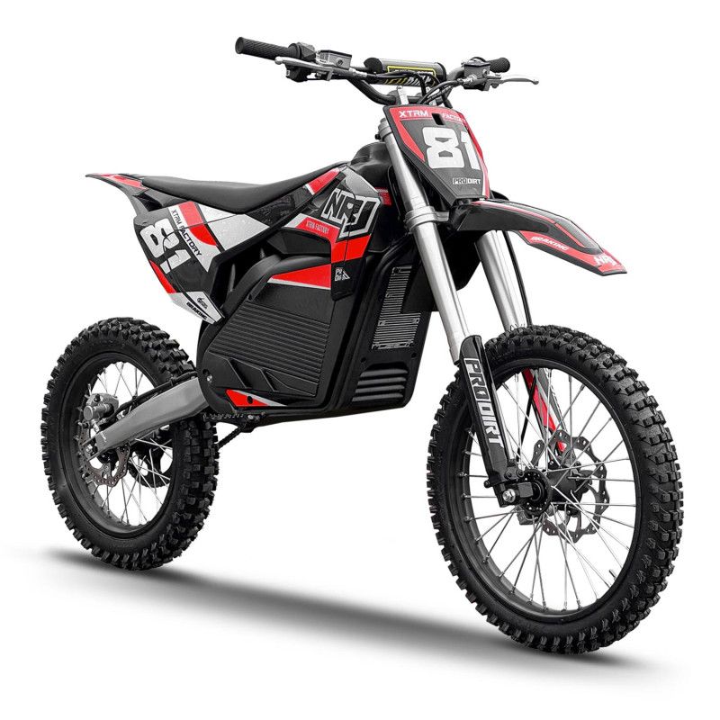 Motocross électrique XTRM 81 NRJ 7000W 72V roues 19/16 Rouge