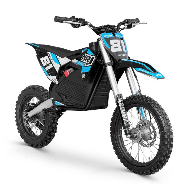 Dirt bike électrique XTRM 81 NRJ 2000W 60V roues 14/12 Bleu