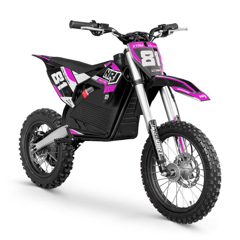 Dirt bike électrique XTRM 81 NRJ 2000W 60V roues 14/12 Rose