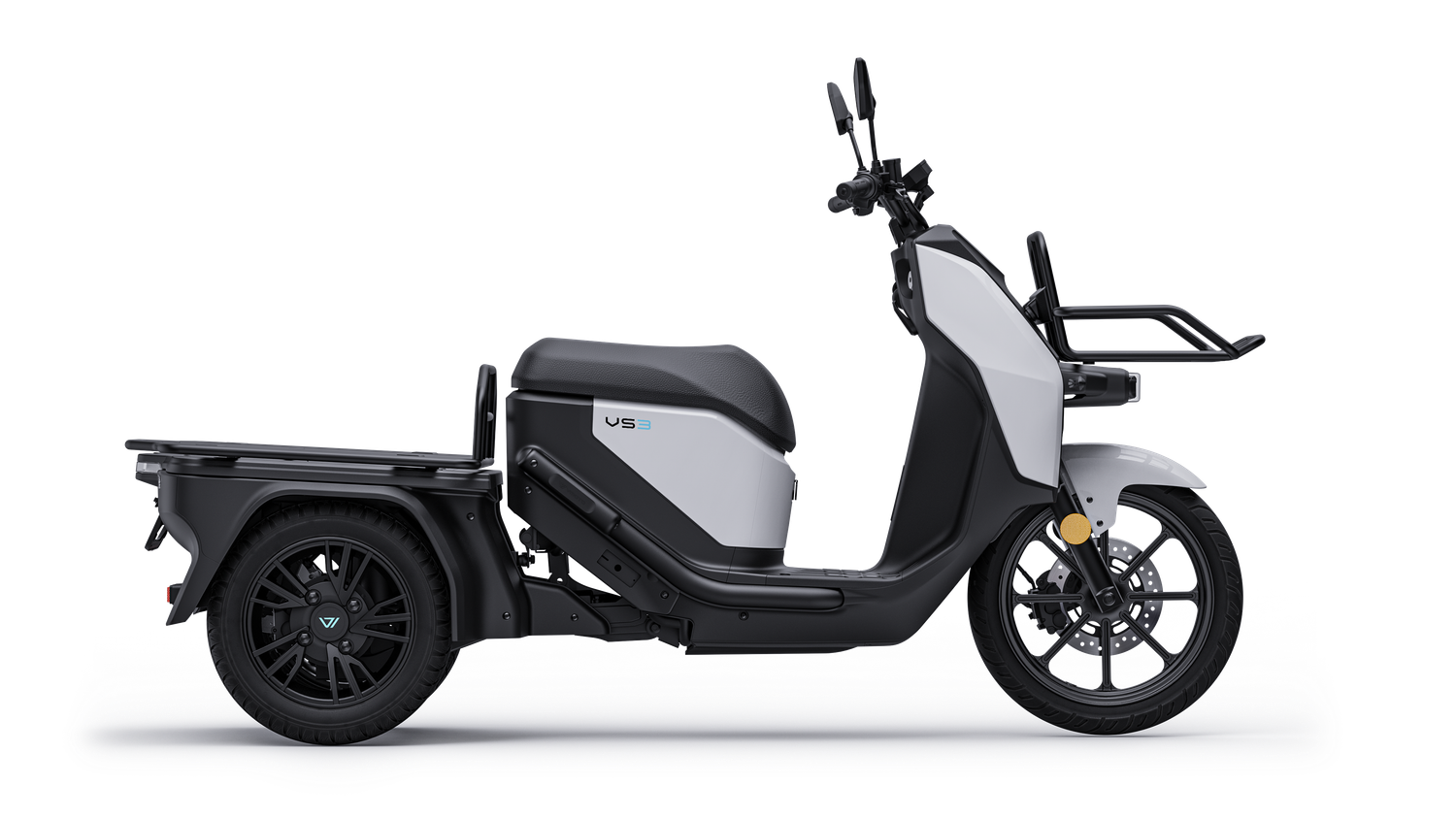Scooter électrique 3 roues utilitaire Vmoto VS3 coffre 810 L Blanc