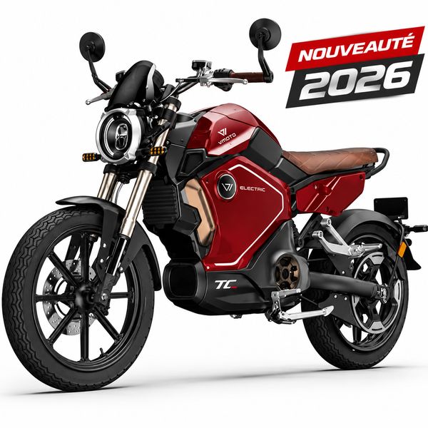 Moto électrique 125 Super Soco TC Max Rouge 2026