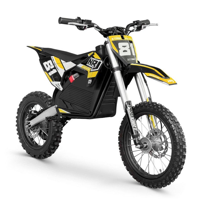 Dirt bike électrique XTRM 81 NRJ 2000W 60V roues 14/12 Jaune