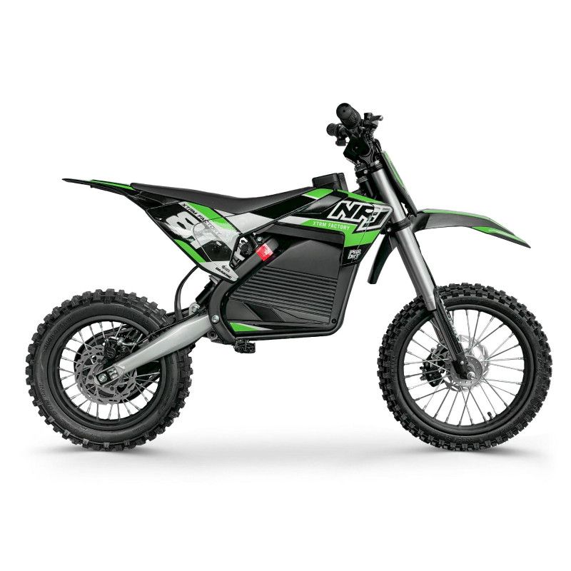 Dirt bike électrique XTRM 81 NRJ 1600W 48V roues 14/12 Vert Dirt bike électrique XTRM 81 NRJ 1600W 48V roues 14/12 Vert