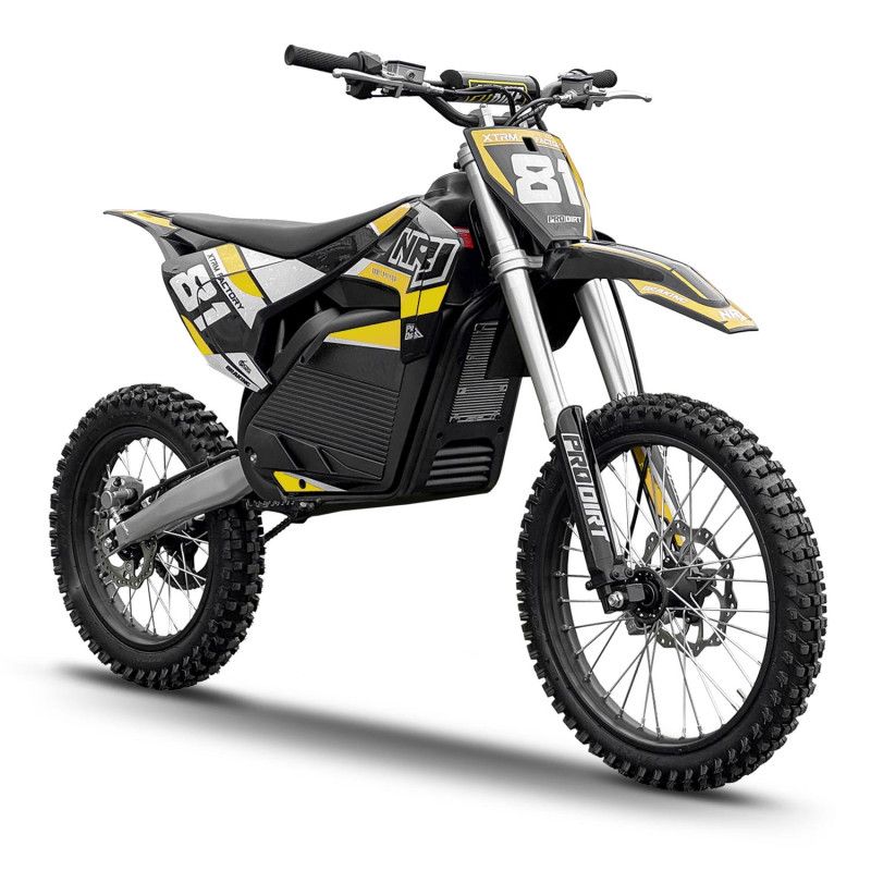 Motocross électrique XTRM 81 NRJ 7000W 72V roues 19/16 Jaune Motocross électrique XTRM 81 NRJ 7000W 72V roues 19/16 Jaune