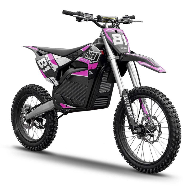 Motocross électrique XTRM 81 NRJ 7000W 72V roues 19/16 Rose Motocross électrique XTRM 81 NRJ 7000W 72V roues 19/16 Rose