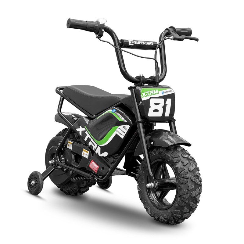 Mini moto électrique enfant XTRM 81 E.Superbike 250W Vert Mini moto électrique enfant XTRM 81 E.Superbike 250W Vert