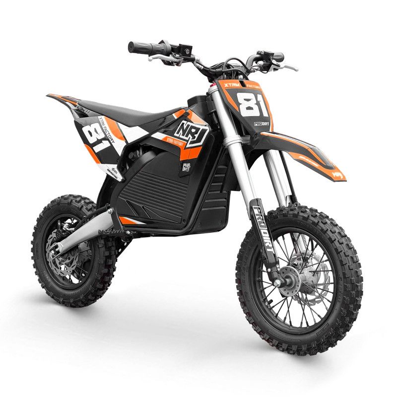 Dirt bike électrique enfant XTRM 81 NRJ 1000W 36V roues 12/10 Orange
