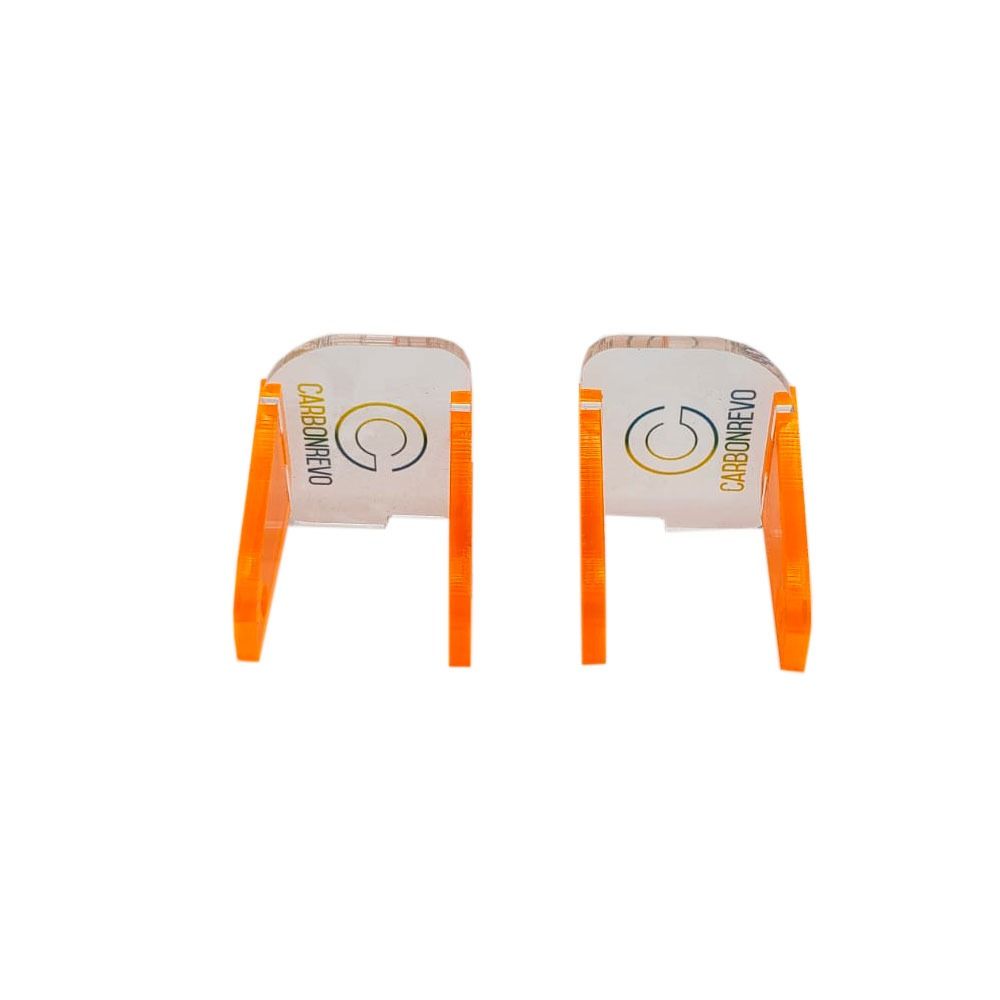 CARBONREVO CACHE POUR LED AVANT ORANGE TRANSLUCIDE - 1 PAIRE - DUALTRON RAPTOR CARBONREVO CACHE POUR LED AVANT ORANGE TRANSLUCIDE - 1 PAIRE - DUALTRON RAPTOR