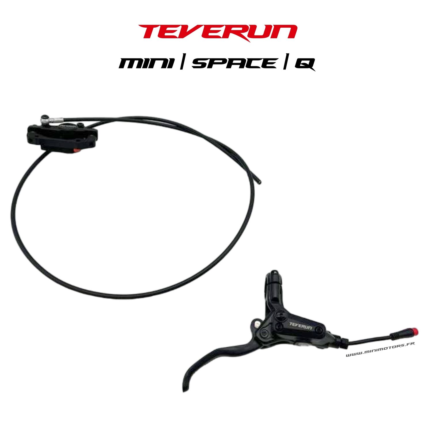 Teverun Fighter Mini & Space & Mini Q | KIT COMPLET DE FREIN HYDRAULIQUE AV Teverun Fighter Mini & Space & Mini Q | KIT COMPLET DE FREIN HYDRAULIQUE AV
