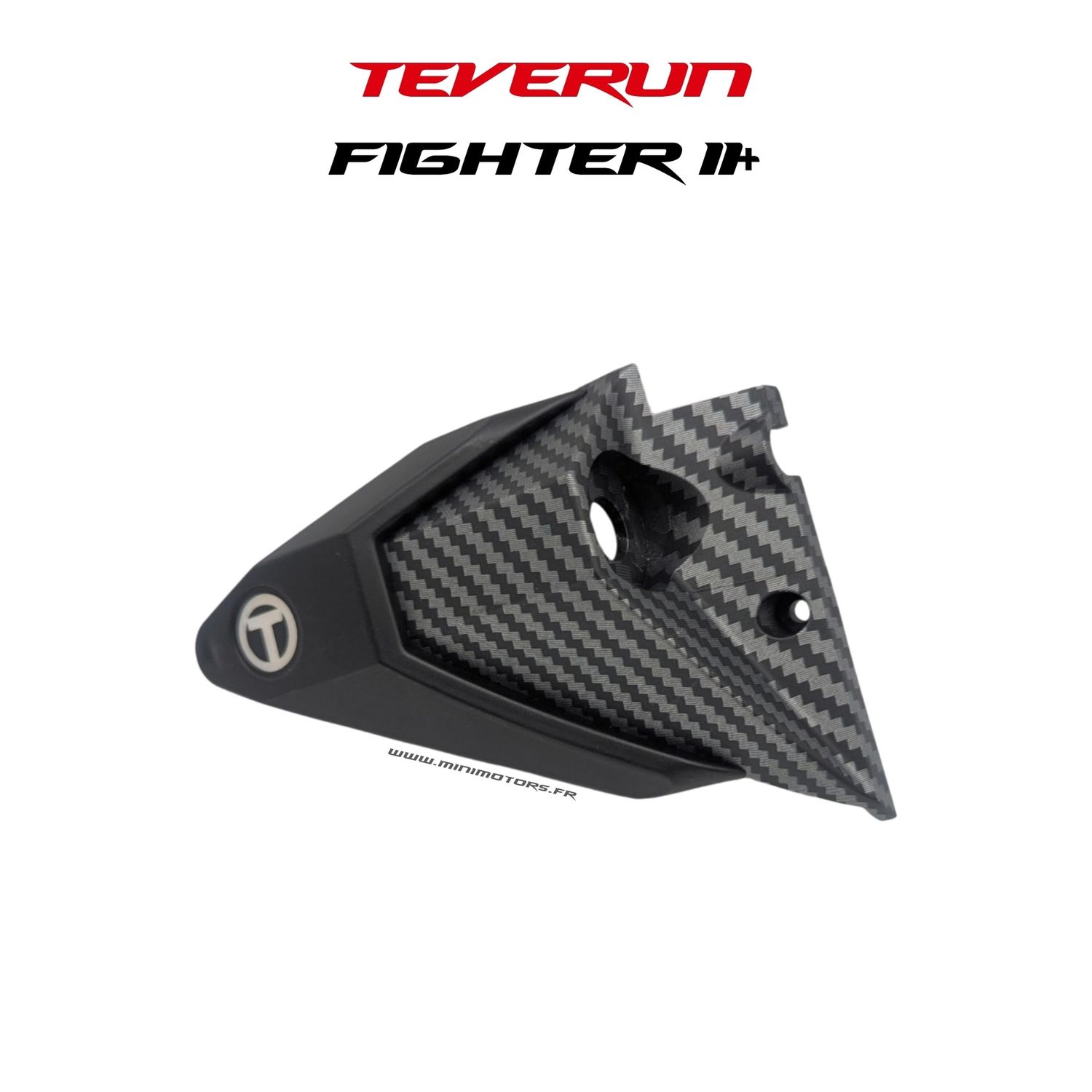 Teverun Fighter 11 + 2026 | SUPPORT FEU LED DU DECK AV DROIT / AR GAUCHE EFFET CARBONE