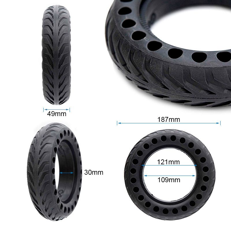 Pneu plein perforé 8x2-5/B30 (Non compatible avec xiaomi)
