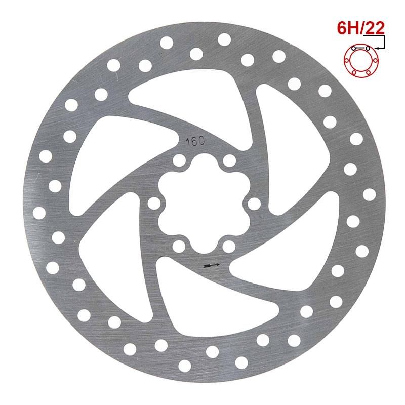 Disque de frein 160mm 6H argent Disque de frein 160mm 6H argent
