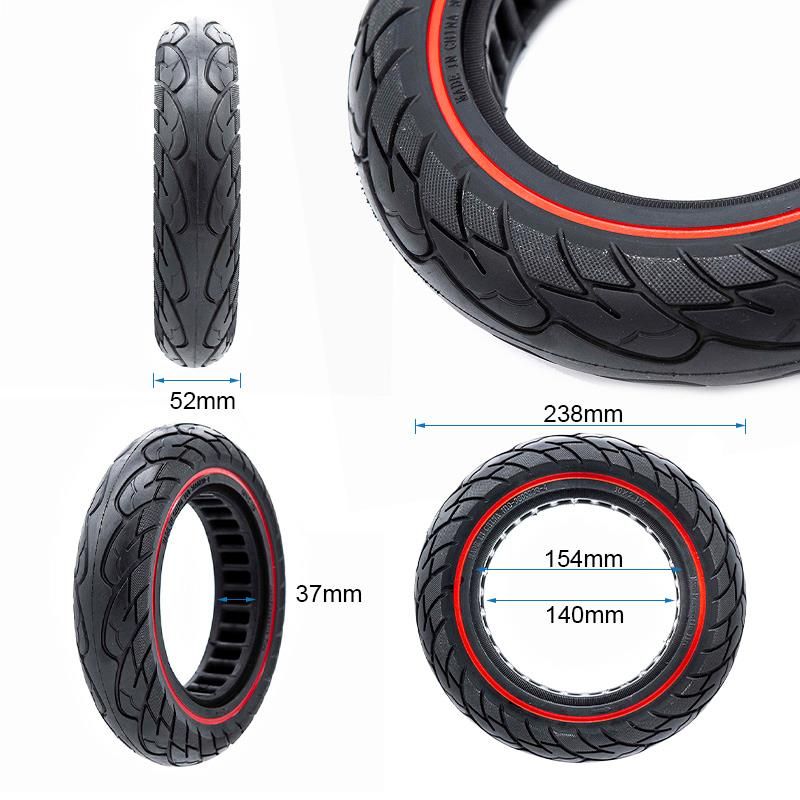 Pneu plein ultraléger 10x2,125-6,1/B34 - ligne rouge Nedong