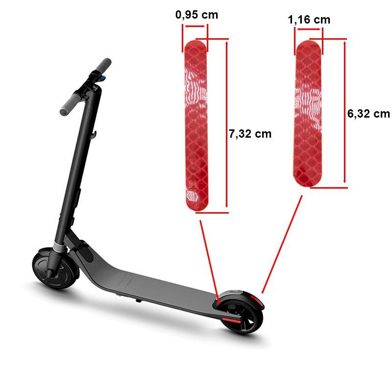 Autocollant réfléchissant rouge pour Ninebot Es1 Es2 Es4 Autocollant réfléchissant rouge pour Ninebot Es1 Es2 Es4