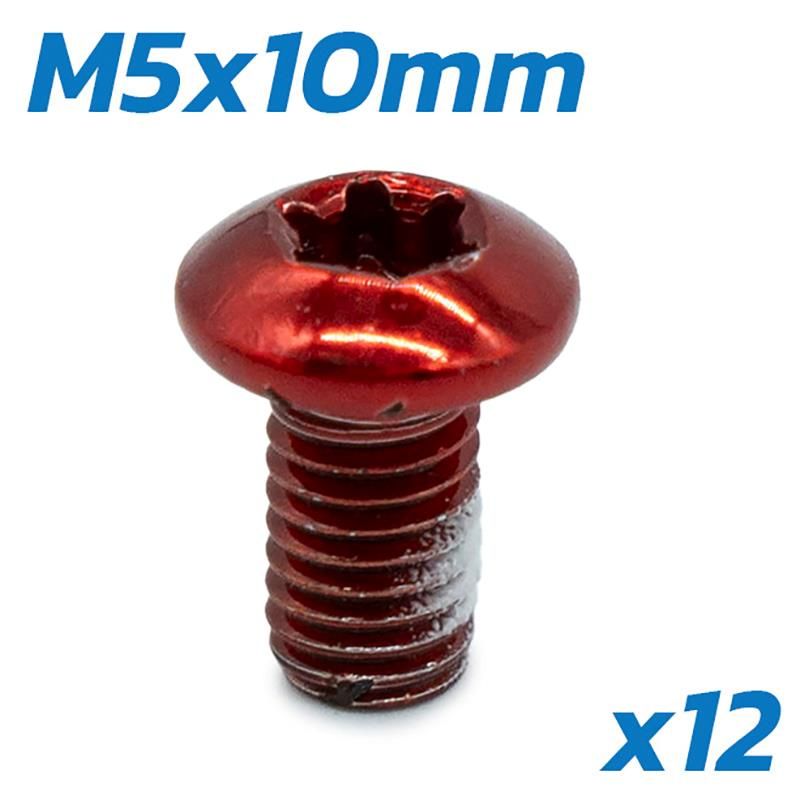 Vis rouge M5x10 pour disques de frein - 12 pcs.