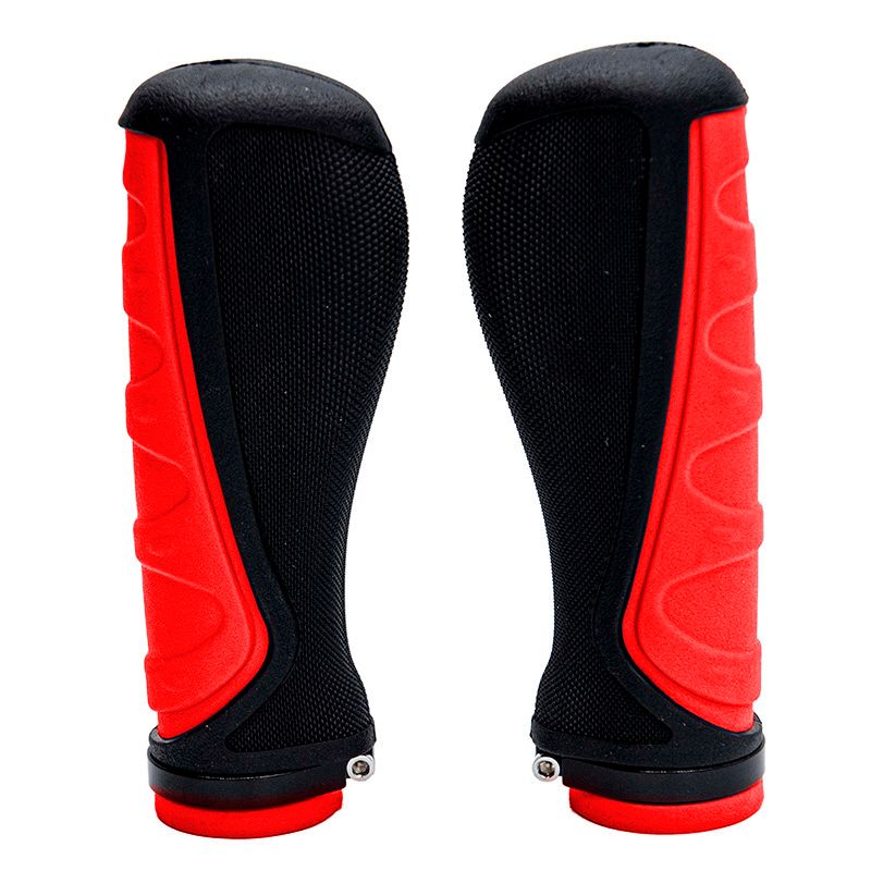 Poignées ergonomiques en silicone avec serrure rouge - 2 Pièces Poignées ergonomiques en silicone avec serrure rouge - 2 Pièces