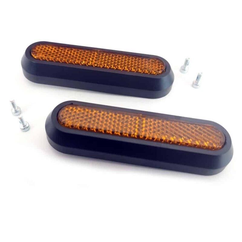 Catadioptre noir avec réflecteur jaune pour Xiaomi - 2 pcs. Catadioptre noir avec réflecteur jaune pour Xiaomi - 2 pcs.