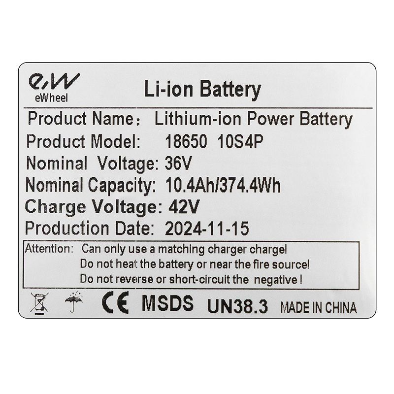 Batterie externe 36v 10.4 à / h Batterie externe 36v 10.4 à / h