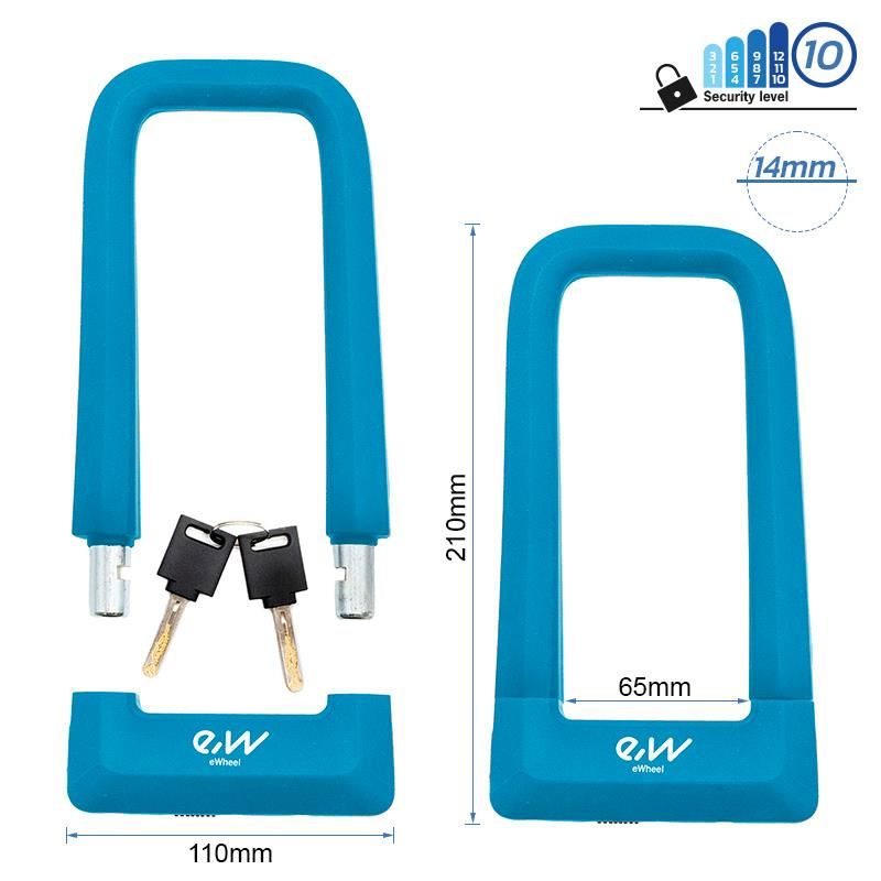 Antivol à clé en U EWLK023 bleu Antivol à clé en U EWLK023 bleu