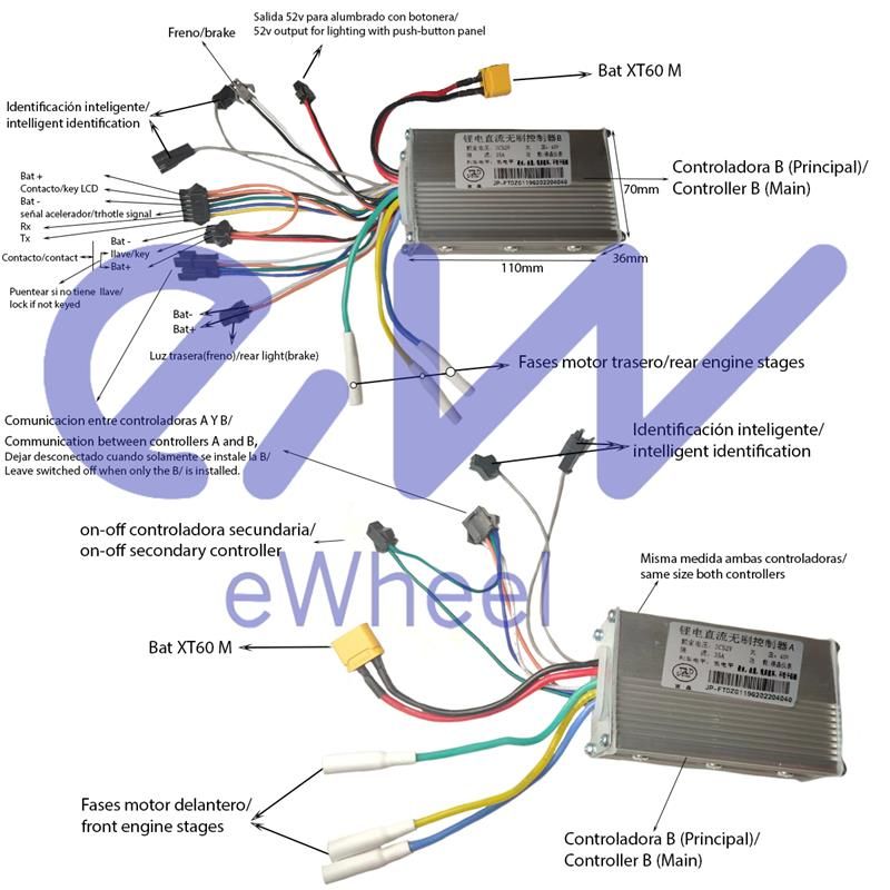 Contrôleur 52V 35A 1500W-A LCD JP J&P Contrôleur 52V 35A 1500W-A LCD JP J&P
