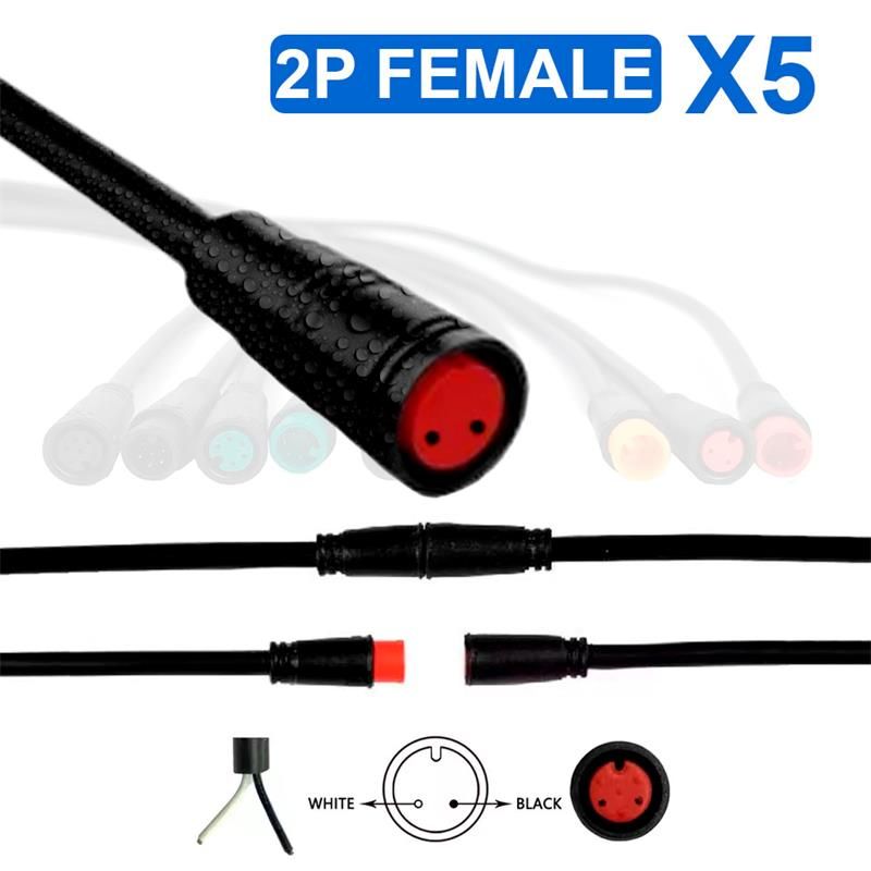 Connecteur étanche 8mm 2 broches - 5F Connecteur étanche 8mm 2 broches - 5F